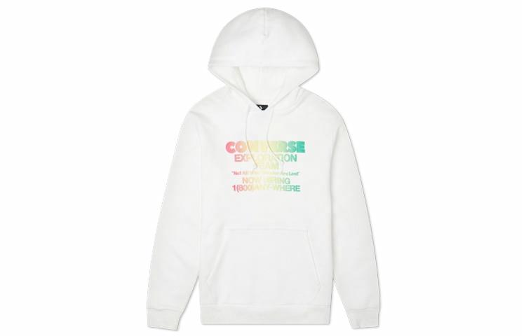 Мужское худи Converse Fleece Hoodie (белое)