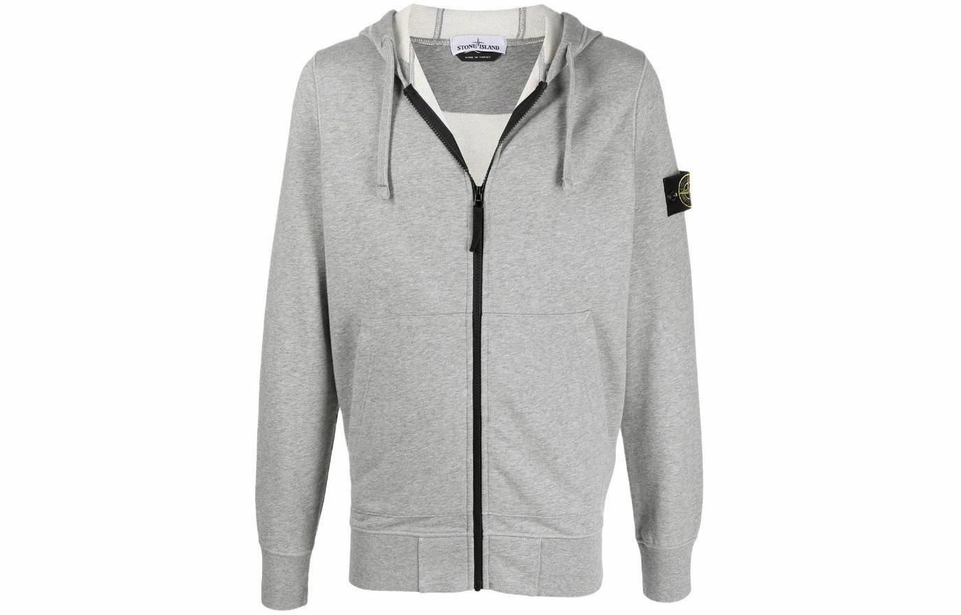 Мужские худи STONE ISLAND CLEANFITLogo (серый) — фото 1