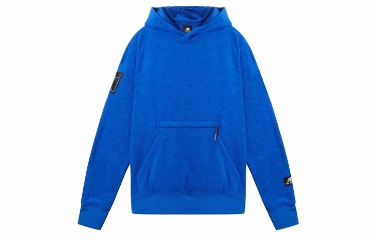 Мужское худи New Balance Fleece Hoodie (синее)