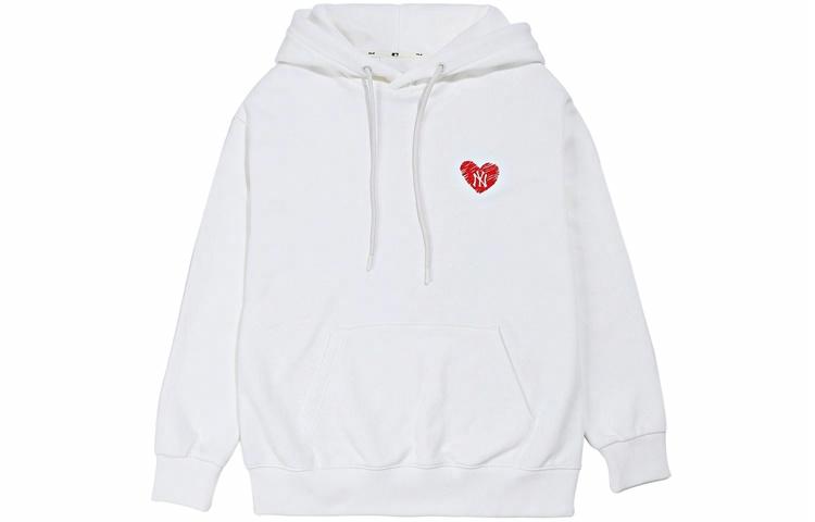 Худи MLB Heart Embroidery (белое) — фото 1