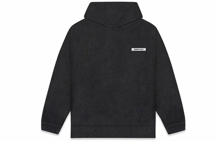 Унисекс худи Fear of God Essentials FW20 Polar Fleece Hoodie Dark Slate Black (черное) — фото 1