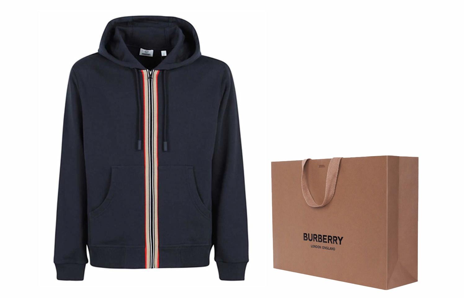 Мужское худи Burberry (темно-синее) — фото 7