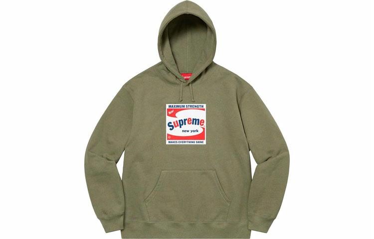Худи Supreme SS21 Week 3 Shine Hooded Sweatshirt (черное) — фото 3