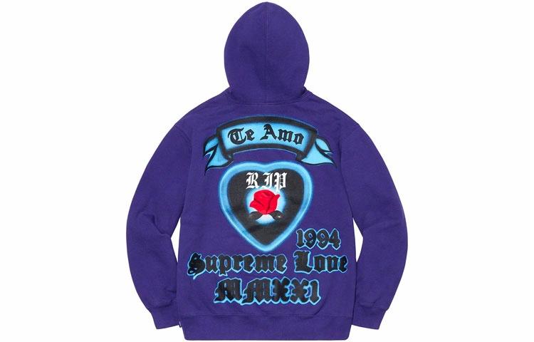 Худи Supreme SS21 Week 1 Love Hooded Sweatshirt (черный) — фото 3