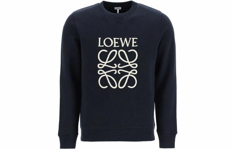 Мужское худи LOEWE Anagram (темно-синее)