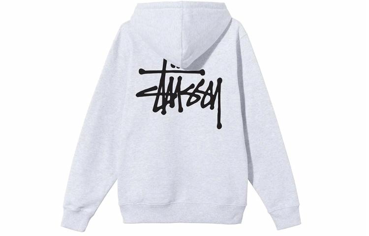 Худи Stussy Basic Zip Hood (серое)