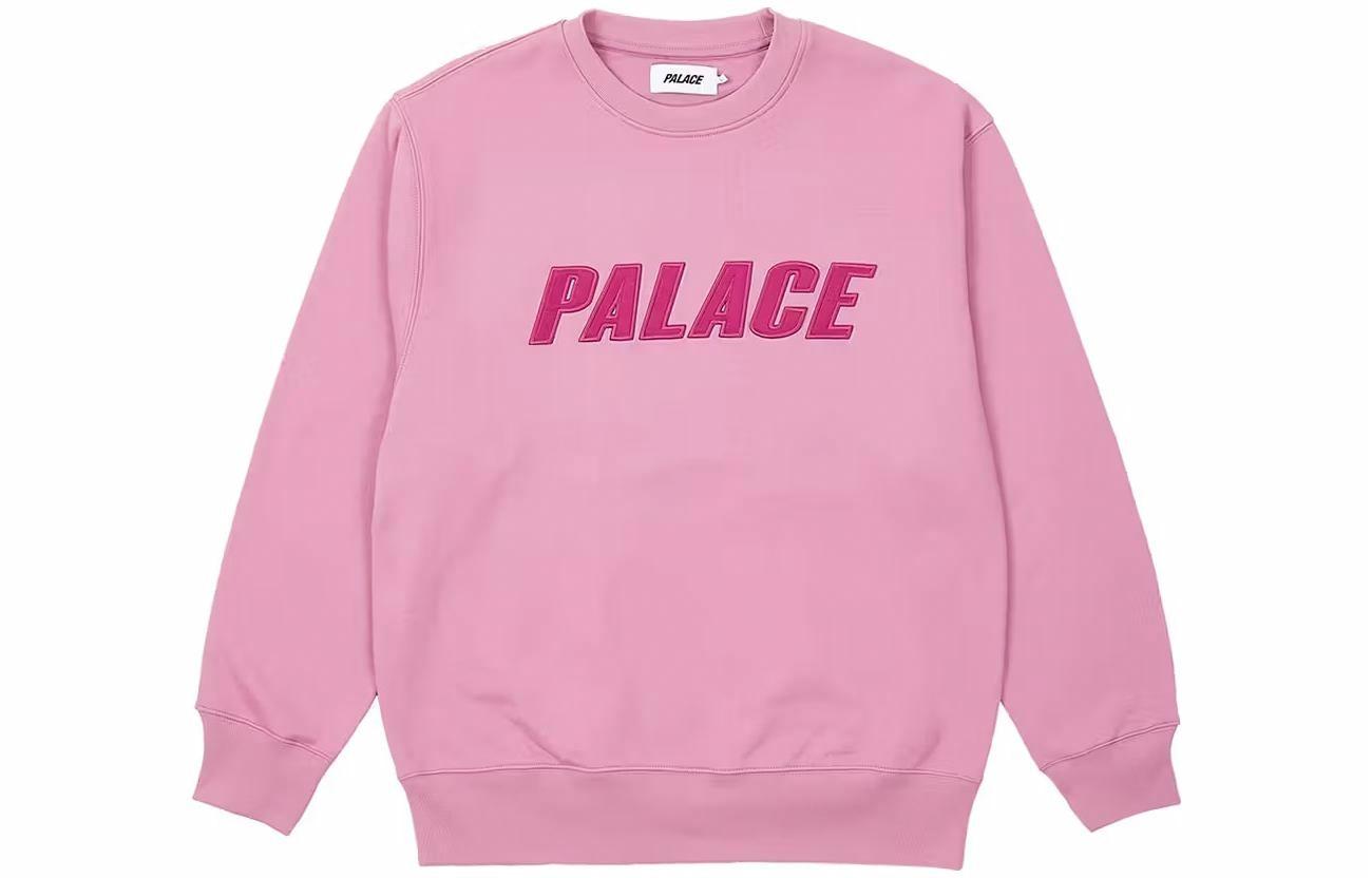 Свитшот Palace IRIDESCENT APPLIQUE CREW (розовый)