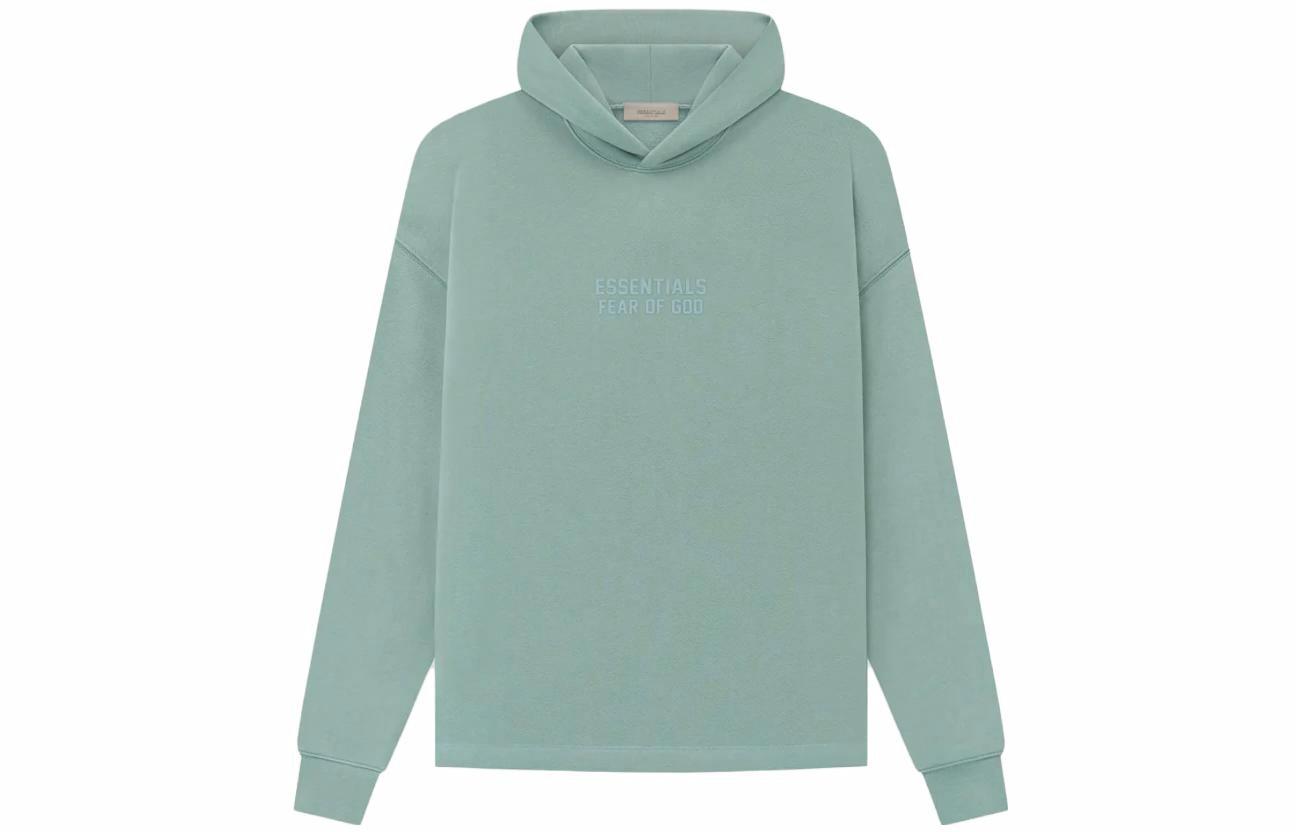 Мужское худи Fear of God Essentials Drop2 SS23 Relaxed Hoodie (синее)