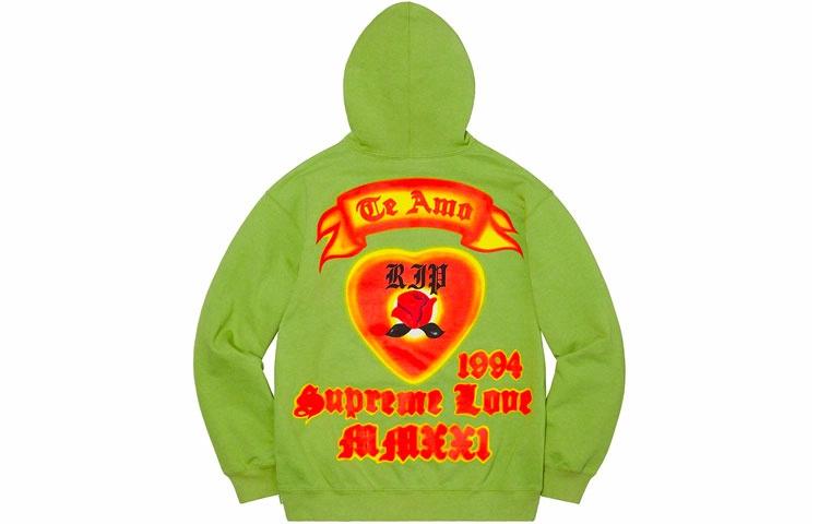 Худи Supreme SS21 Week 1 Love Hooded Sweatshirt (черный) — фото 7