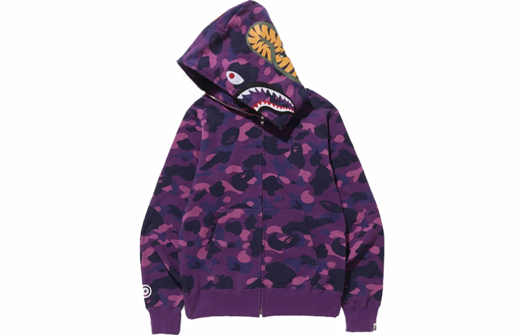 Мужское худи A BATHING APE Shark (черное) — фото 1