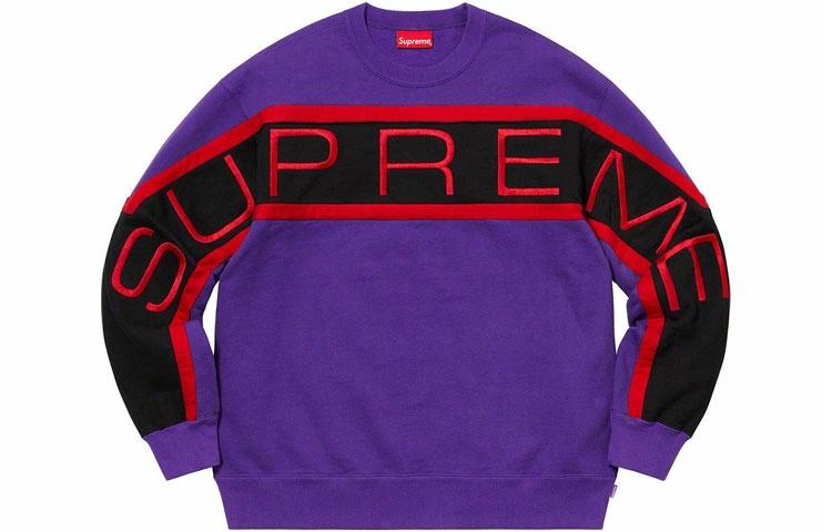 Худи Supreme SS21 Week 1 Paneled Crewneck (двухцветная) — фото 2