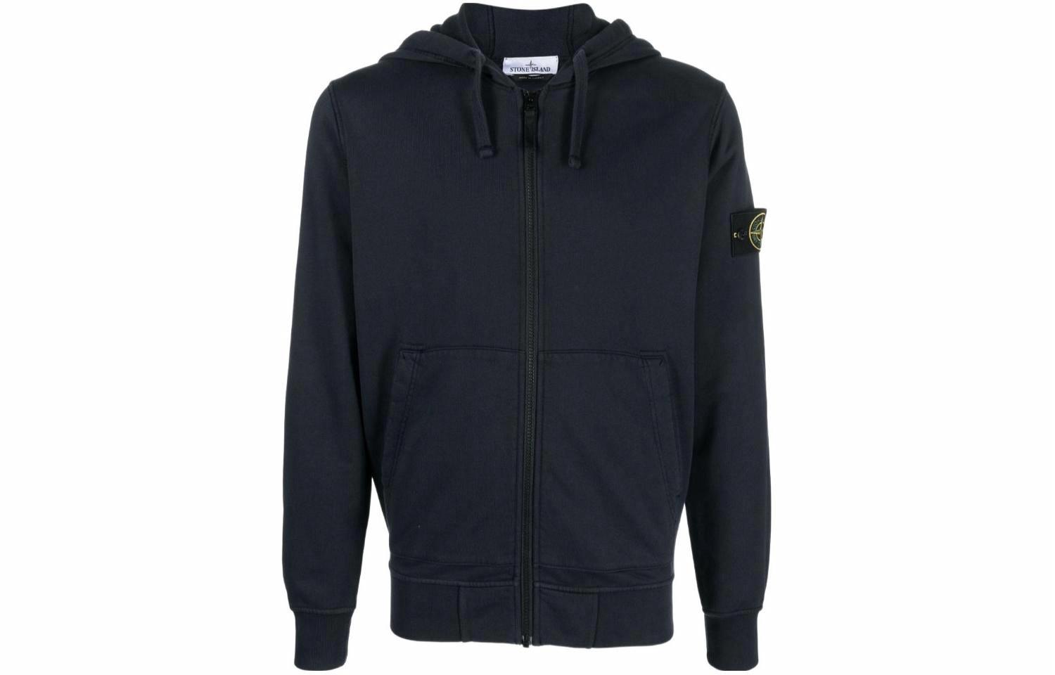 Мужское худи Stone Island (темно-синее)