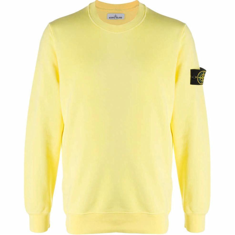 Мужское худи STONE ISLAND SS21 Свитшот (желтое)