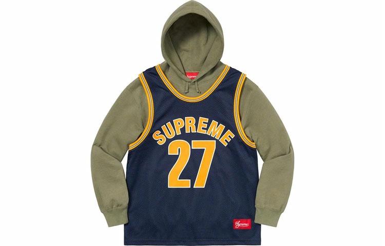 Худи Supreme Supreme SS21 Week 6 Basketball Jersey Hooded Sweatshirt (красное)