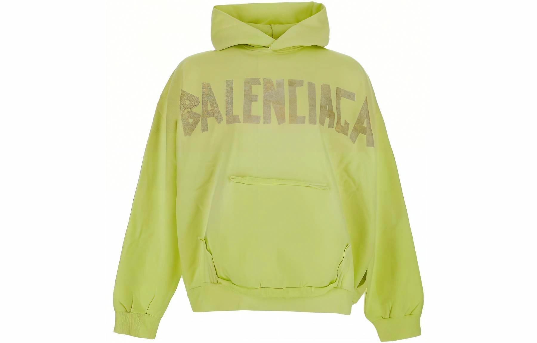 Мужское худи Balenciaga SS23 Logo (желтое)