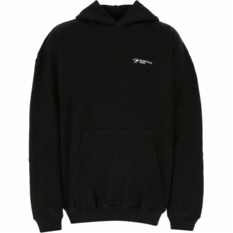Мужское худи Balenciaga Оверсайз (черное)