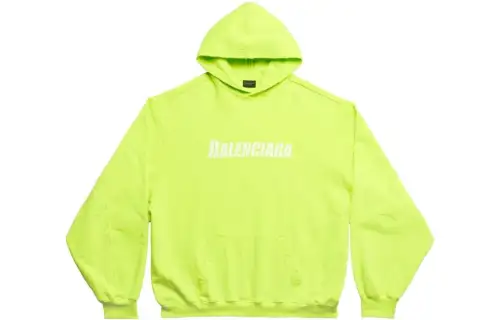 Balenciaga FW22 Sweatshirt Loose Fit Men's Fluorescent Yellow