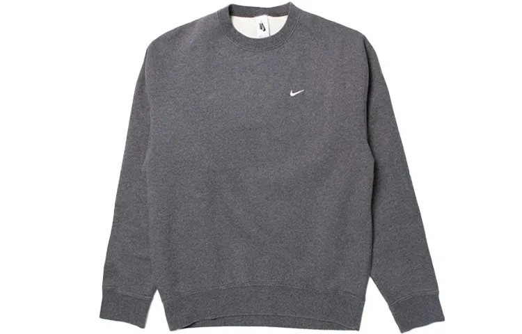 Nike Sweatshirts Men's Gray Crew Neck Moderate Straight Fit