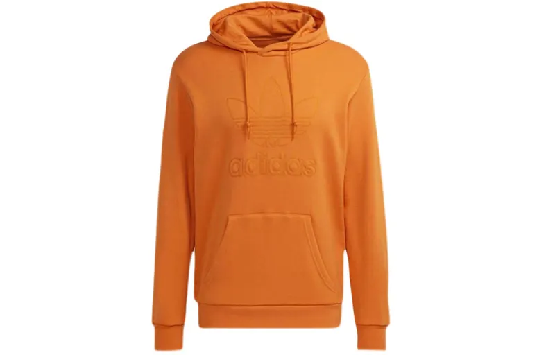 Adidas Originals Sweatshirts Men's Orange Hooded Moderate Regular