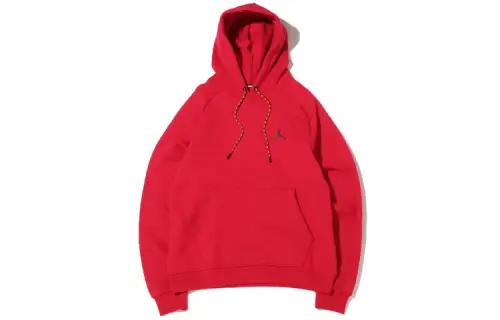 Jordan Sweatshirts Men's Red Hooded Thickened Regular