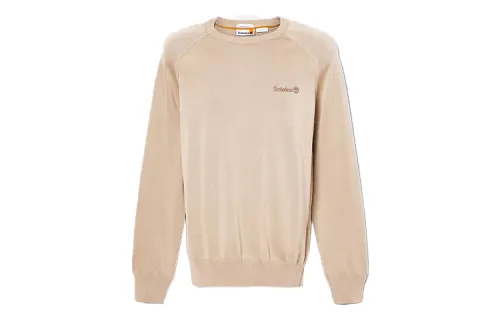 Timberland Sweatshirts Men's Beige Crew Neck Moderate Regular