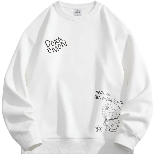 Doraemon Sweatshirts Unisex Crew Neck Moderate Plus Size