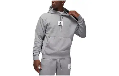Jordan Sweatshirts Men's Gray Hooded Moderate Regular