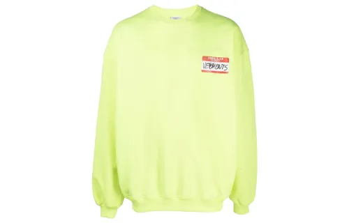 Vetements Sweatshirts Unisex Green Crew Neck Moderate Regular