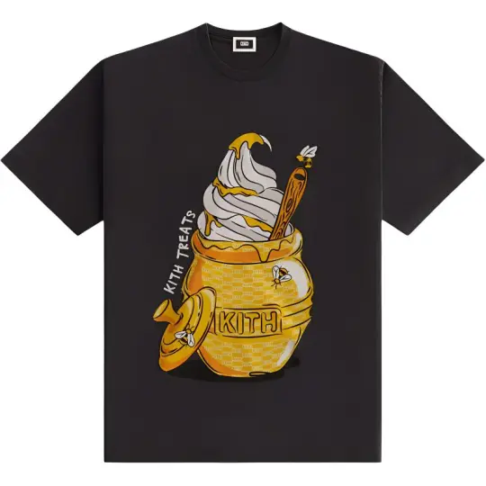 KITH T Shirts Men's Black Crew Neck Moderate Straight Fit