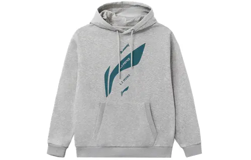 Li Ning Training Series Sweatshirts Unisex Gray Hooded Moderate Other