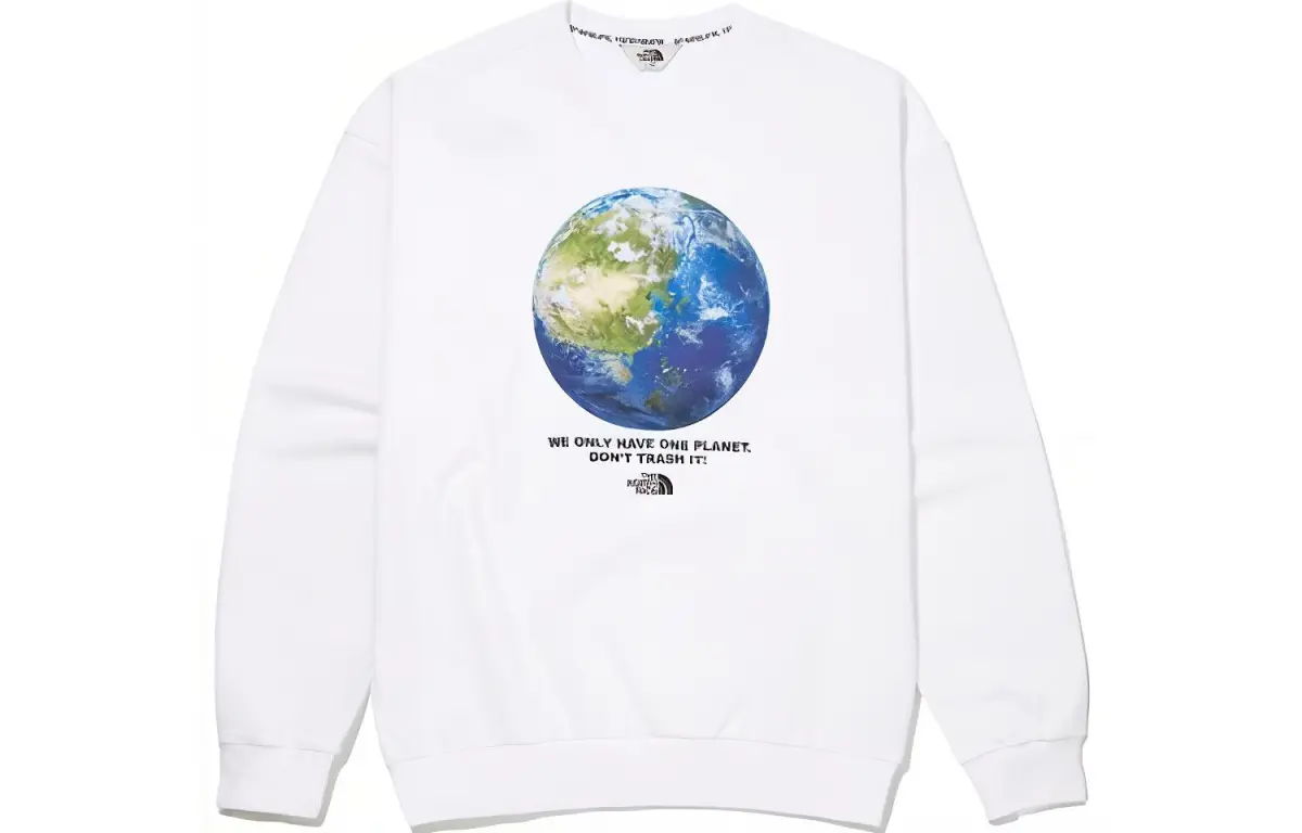 THE NORTH FACE Earth Printing Sweatshirt Unisex White Couple's