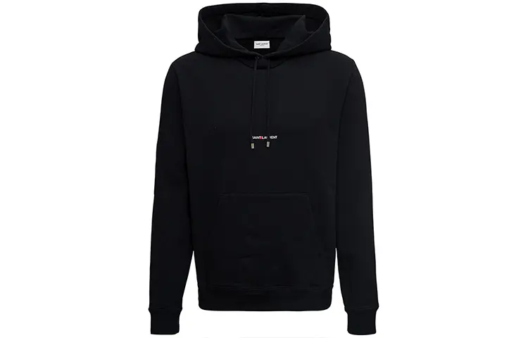 SAINT LAURENT Logo Printed Drawstring Hoodie