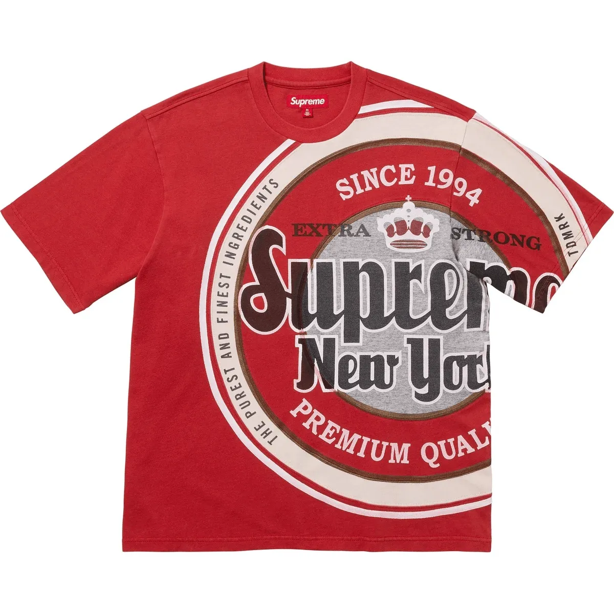 Supreme x Lager logo-print T-shirt