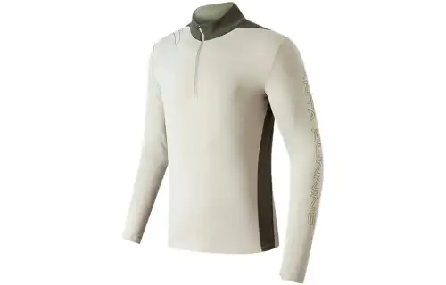 ANTA Sweatshirts Men's Light Smoke Gray Stand Collar Moderate Regular