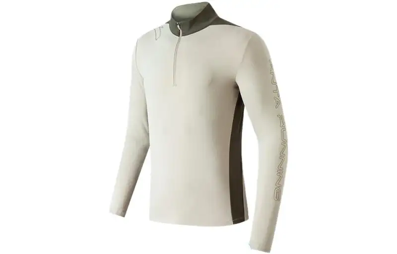 ANTA Sweatshirts Men's Light Smoke Gray Stand Collar Moderate Regular