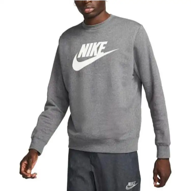 Nike Sweatshirts Men's Gray Crew Neck Thickened Regular