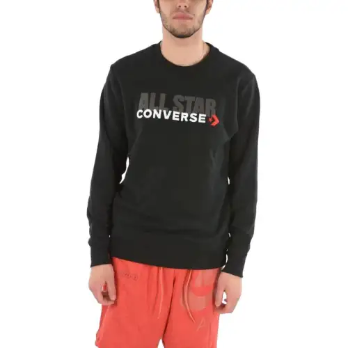 Converse T Shirts Men's Black Crew Neck