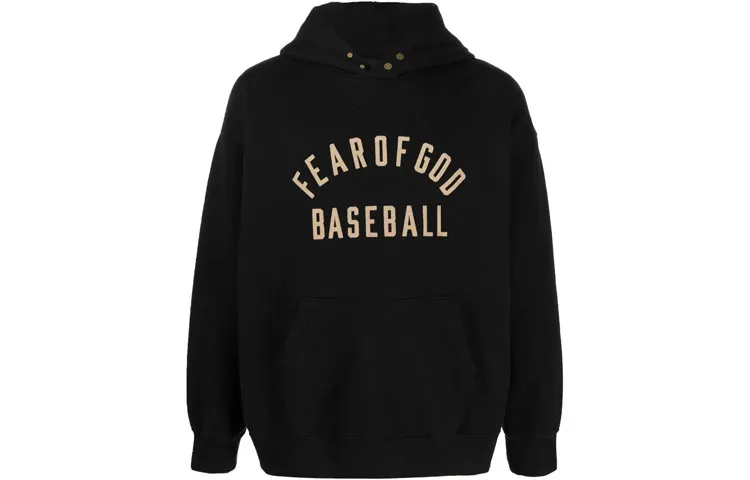 Fear Of God Sweatshirts Men's Black Hooded Moderate Heavyweight