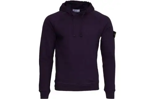 STONE ISLAND Sweatshirts Men's Dark Purple Hooded Moderate Regular