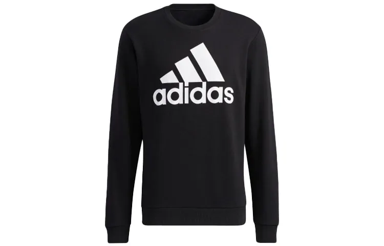 Adidas Sweatshirts Men's Black Crew Neck Moderate Regular