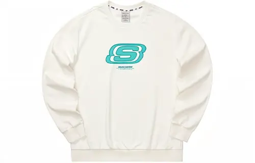 Skechers Colorful Sweatshirt Unisex Marshmallow White