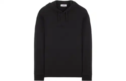 STONE ISLAND Sweatshirts Men's Black Hooded Moderate Regular