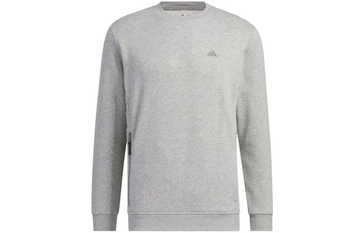 Adidas Sweatshirts Men's Gray Crew Neck Moderate Regular