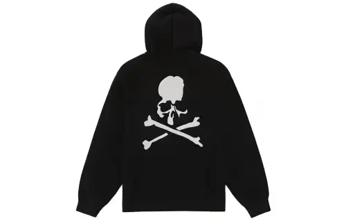Vans Vans x MASTERMIND x MASTERMIND WORLD joint model skull printed hooded zipper cardigan on the back, American high street retro sweatshirt, same style for men and women, black