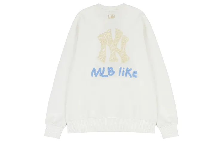MLB Sweatshirts Unisex Cream Crew Neck Moderate