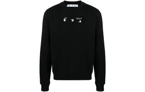 OFF WHITE Dinosaur Series Sweatshirts Men's Black Crew Neck Moderate Regular