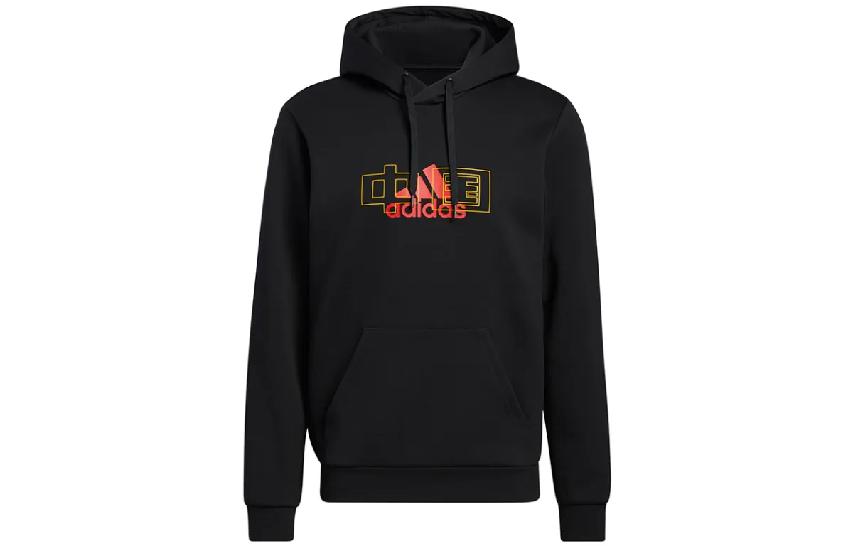 Adidas Sweatshirts Men's Black Hooded Moderate Regular