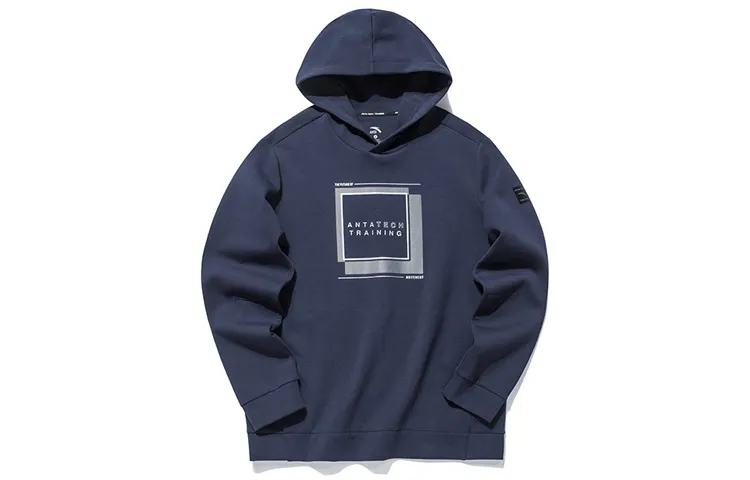 ANTA Variety Training Collection Sweatshirts Men's Midnight Blue Hooded Moderate Regular