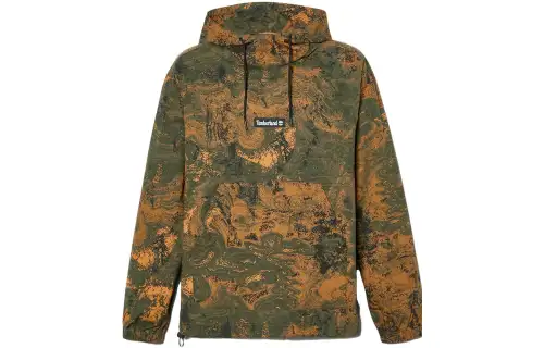 Timberland Sweatshirts Unisex Brown Green Hooded Thickened Regular