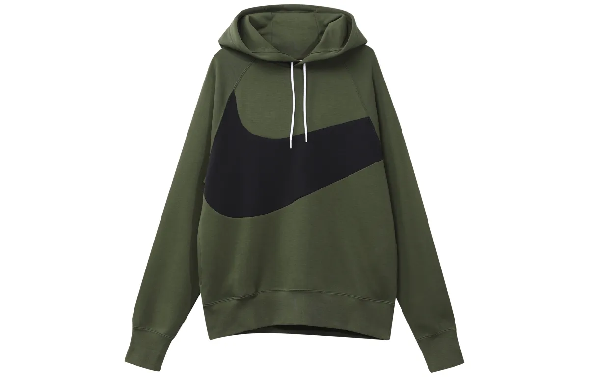 Nike SPORTSWEAR TECH PACK Sweatshirts Men's Army Green Hooded Moderate Straight Fit